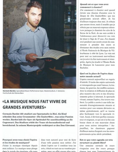 Interview de Germain Bardot, Perspektiven